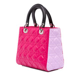 Medium Tricolor Lambskin Cannage Lady Dior